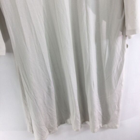 Eileen Fisher Tencel Lyocell Open Front Long Stretch Knit Cardigan In Bone Small - Picture 12 of 14